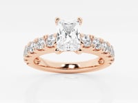 Aurora-Side Stone Engagement Ring - Lab Grown Diamonds