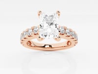 Aurora-Side Stone Engagement Ring - Lab Grown Diamonds