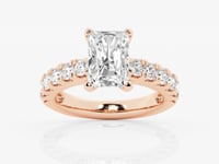 Aurora-Side Stone Engagement Ring - Lab Grown Diamonds