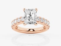 Aurora-Side Stone Engagement Ring - Lab Grown Diamonds
