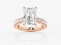 Aurora-Side Stone Engagement Ring - Lab Grown Diamonds