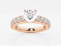 Aurora-Side Stone Engagement Ring - Lab Grown Diamonds