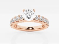 Aurora-Side Stone Engagement Ring - Lab Grown Diamonds