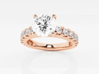 Aurora-Side Stone Engagement Ring - Lab Grown Diamonds