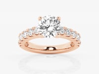 Aurora-Side Stone Engagement Ring - Lab Grown Diamonds
