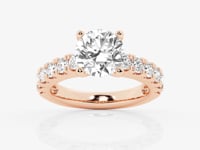 Aurora-Side Stone Engagement Ring - Lab Grown Diamonds