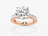 Aurora-Side Stone Engagement Ring - Lab Grown Diamonds
