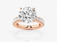 Aurora-Side Stone Engagement Ring - Lab Grown Diamonds
