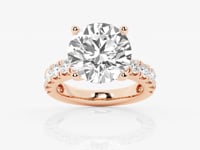 Aurora-Side Stone Engagement Ring - Lab Grown Diamonds