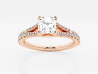Amelia-Side Stone Engagement Ring - Lab Grown Diamonds