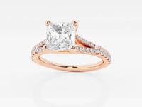 Amelia-Side Stone Engagement Ring - Lab Grown Diamonds