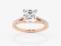 Amelia-Side Stone Engagement Ring - Lab Grown Diamonds