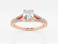 Amelia-Side Stone Engagement Ring - Lab Grown Diamonds