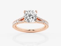 Amelia-Side Stone Engagement Ring - Lab Grown Diamonds