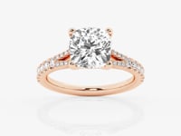 Amelia-Side Stone Engagement Ring - Lab Grown Diamonds