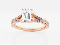 Amelia-Side Stone Engagement Ring - Lab Grown Diamonds
