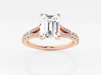 Amelia-Side Stone Engagement Ring - Lab Grown Diamonds