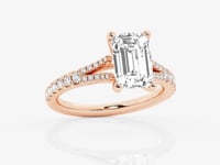 Amelia-Side Stone Engagement Ring - Lab Grown Diamonds