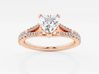Amelia-Side Stone Engagement Ring - Lab Grown Diamonds