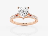 Amelia-Side Stone Engagement Ring - Lab Grown Diamonds