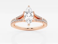 Amelia-Side Stone Engagement Ring - Lab Grown Diamonds