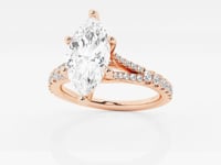 Amelia-Side Stone Engagement Ring - Lab Grown Diamonds