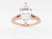 Amelia-Side Stone Engagement Ring - Lab Grown Diamonds