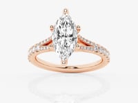 Amelia-Side Stone Engagement Ring - Lab Grown Diamonds