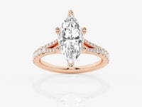 Amelia-Side Stone Engagement Ring - Lab Grown Diamonds