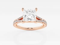 Amelia-Side Stone Engagement Ring - Lab Grown Diamonds