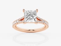 Amelia-Side Stone Engagement Ring - Lab Grown Diamonds