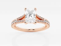 Amelia-Side Stone Engagement Ring - Lab Grown Diamonds