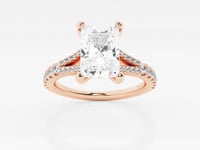 Amelia-Side Stone Engagement Ring - Lab Grown Diamonds