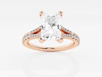 Amelia-Side Stone Engagement Ring - Lab Grown Diamonds
