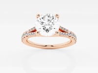 Amelia-Side Stone Engagement Ring - Lab Grown Diamonds