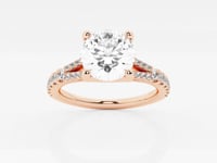 Amelia-Side Stone Engagement Ring - Lab Grown Diamonds