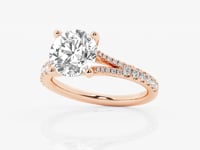 Amelia-Side Stone Engagement Ring - Lab Grown Diamonds
