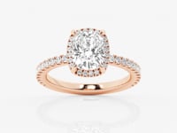 Emery-Hidden Halo Engagement Ring - Lab Grown Diamonds