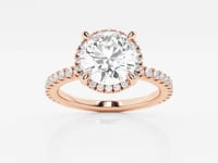 Emery-Hidden Halo Engagement Ring - Lab Grown Diamonds