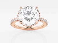 Emery-Hidden Halo Engagement Ring - Lab Grown Diamonds