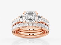 Genevieve-Side Stone Engagement Ring - Lab Grown Diamonds