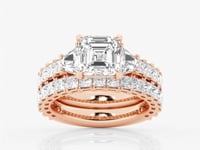 Genevieve-Side Stone Engagement Ring - Lab Grown Diamonds