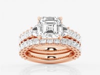 Genevieve-Side Stone Engagement Ring - Lab Grown Diamonds