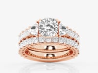 Genevieve-Side Stone Engagement Ring - Lab Grown Diamonds