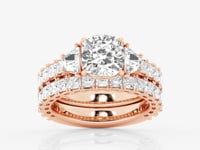 Genevieve-Side Stone Engagement Ring - Lab Grown Diamonds