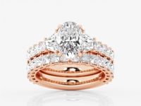 Genevieve-Side Stone Engagement Ring - Lab Grown Diamonds