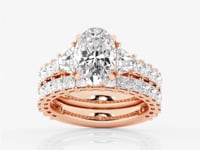 Genevieve-Side Stone Engagement Ring - Lab Grown Diamonds