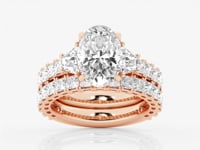 Genevieve-Side Stone Engagement Ring - Lab Grown Diamonds