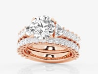 Genevieve-Side Stone Engagement Ring - Lab Grown Diamonds