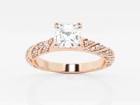 Lila-Side Stone Engagement Ring - Lab Grown Diamonds